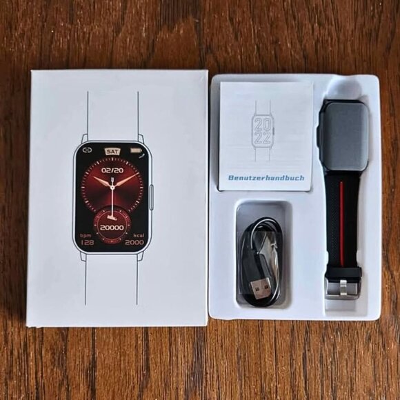 New Black & Red High-Quality Fitness Tracker Smart Watch ⌚️ - Picture 7 of 8